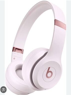 Beats Solo 4 Wireless Headphones - Light Pink with Rose Gold Accents